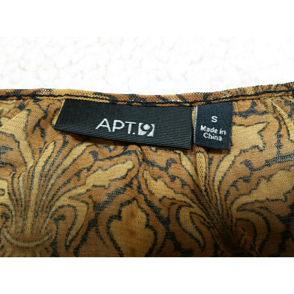 APT. 9 boho blouse size S brown tones with black - Picture 4 of 4